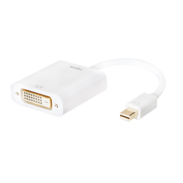 LogiLink CV0037B fehér mini DisplayPort apa > DVI anya