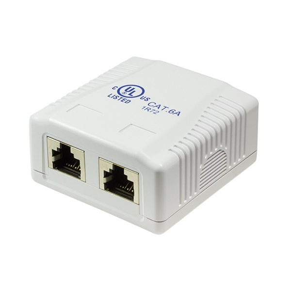 Logilink NP0074 Cat.6A aljzat 2 x RJ45, fehér
