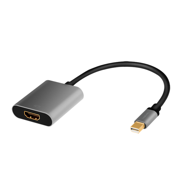 Logilink CDA0110 DisplayPort adapter, mDP/M-HDMI/F, 4K/60Hz, alu, 0,15 m