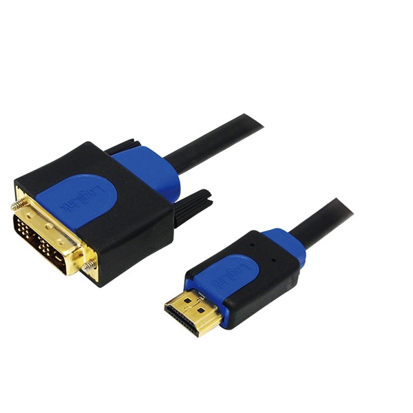 Logilink CHB3105 HDMI-kábel, A/M-DVI/M, 1080p, kétirányú, 5 m