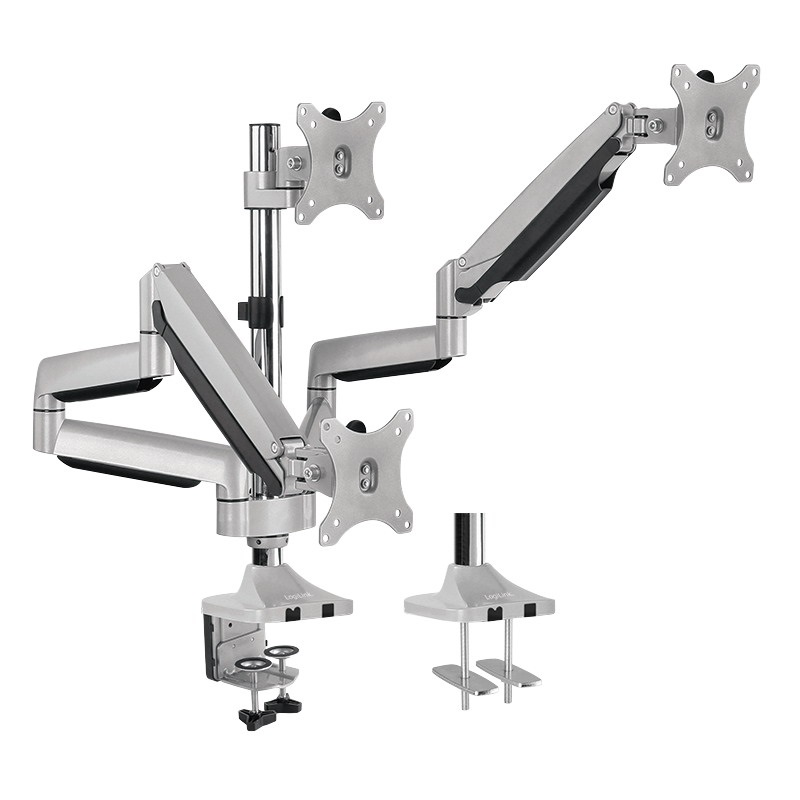 Logilink BP0052 Háromszoros monitortartó, 13-32" alumínium, 2x gázrugó