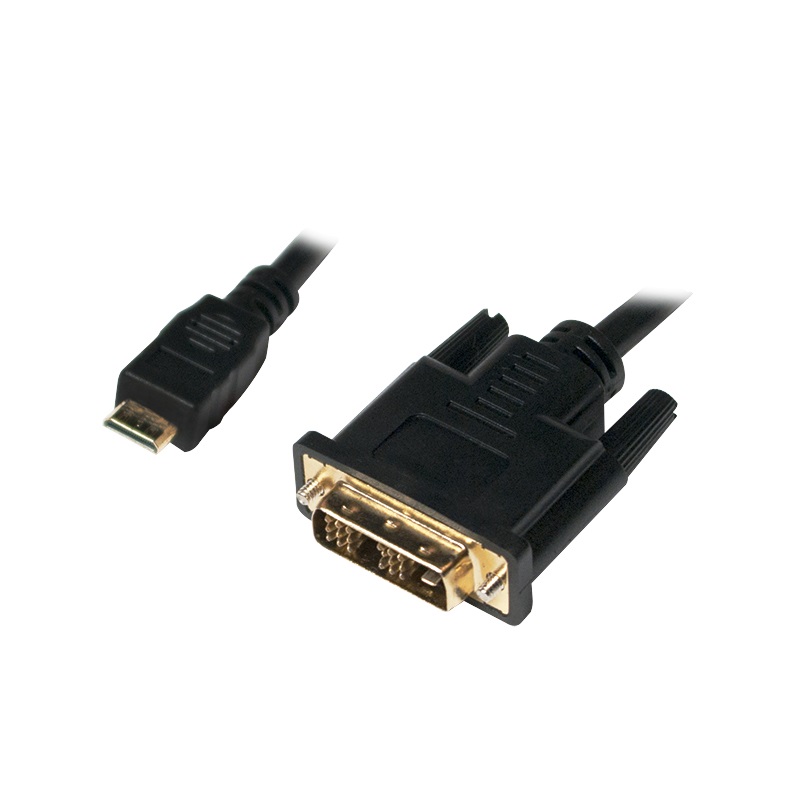 Logilink CHM004 Mini-HDMI apa DVI-D kábel apa, 2.0 m