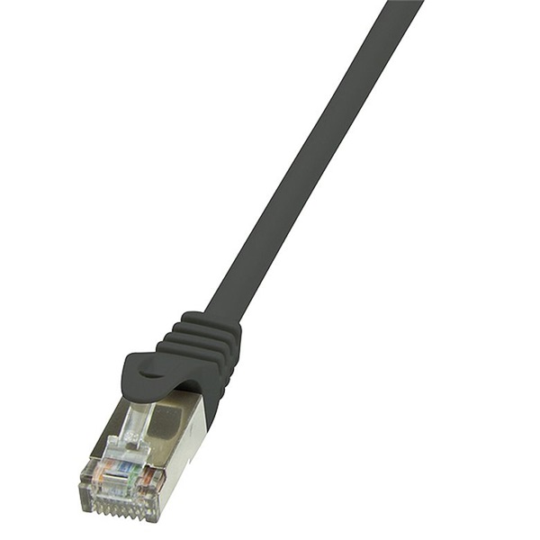 Logilink CP1093S Patch kábel Econline, Cat.5e, F/UTP, fekete, 10 m