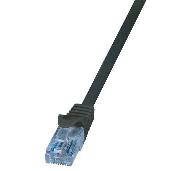 Logilink CP3023U Patch kábel Econline, Cat.6A, U/UTP, fekete, 0,5 m