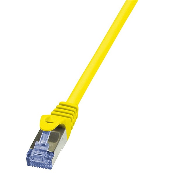 Logilink CQ3087S Patch kábel PrimeLine, Cat.6A, S/FTP, sárga, 7,5 m