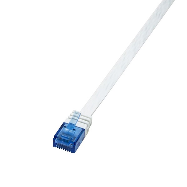 Logilink CF2011U Patch kábel SlimLine, lapos, Cat.6, U/UTP, fehér, 0,25 m
