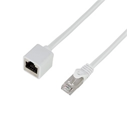 Logilink CQX051S Patch kábelhosszabbító prémium, Cat.6A, S/FTP, fehér, 2 m