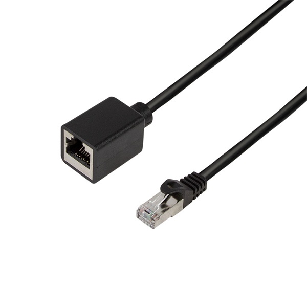 Logilink CQX063S Patch kábelhosszabbító prémium, Cat.6A, S/FTP, fekete, 3 m