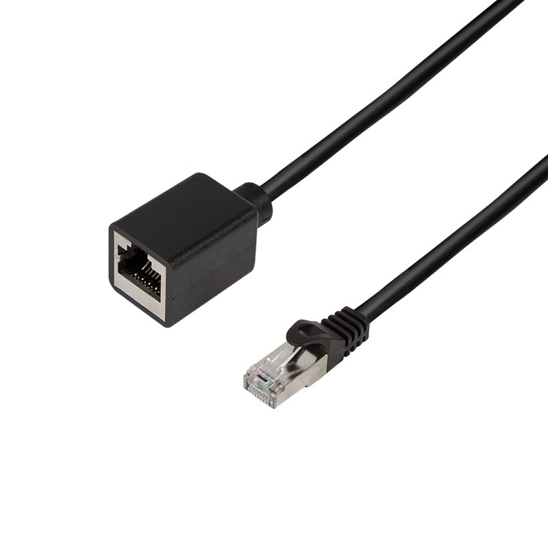 Logilink CQX073S Patch kábelhosszabbító prémium, Cat.6A, S/FTP, fekete, 5 m