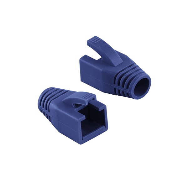 Logilink MP0035B RJ45 feszültségmentesítő védőburkolat, 8 mm, kék, 50 db