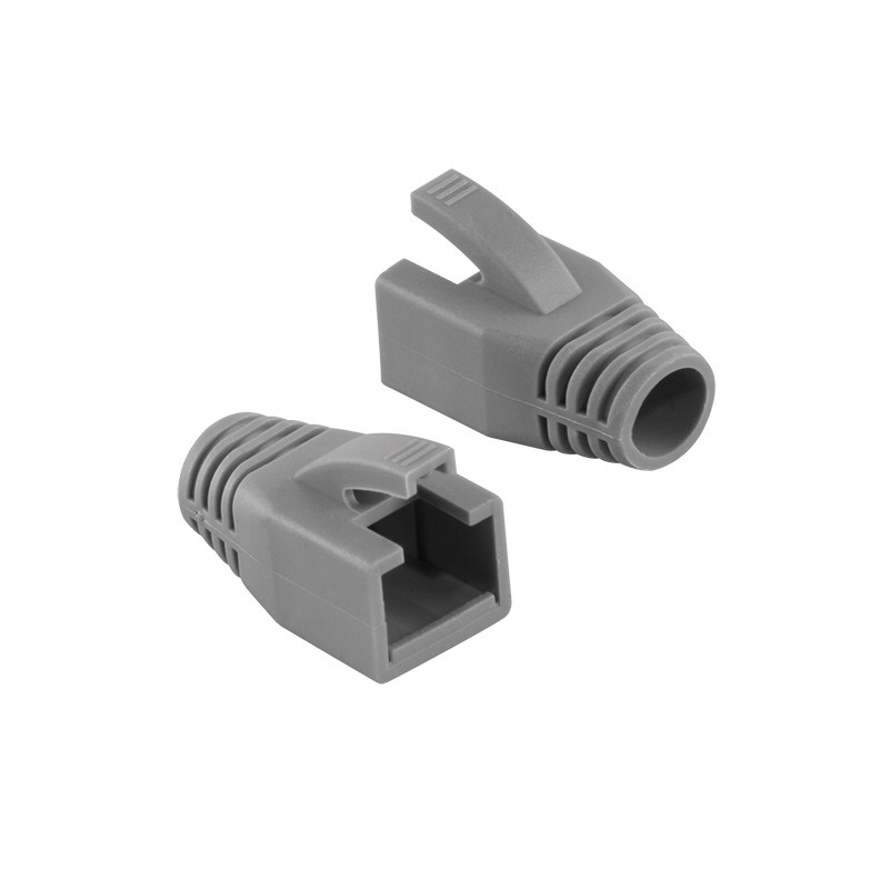 Logilink MP0035 RJ45 feszültségmentesítő védőburkolat, 8 mm, szürke, 50 db