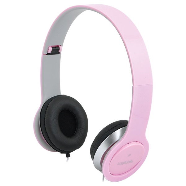 Logilink HS0032 "Smile" Sztereó fejhallgató, pink