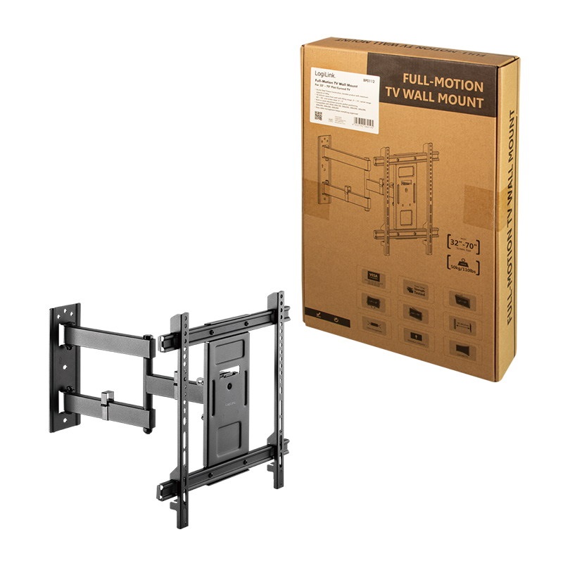 Logilink BP0112 TV fali tartó, 32-70", dönthető, forgatható, max. 50 kg