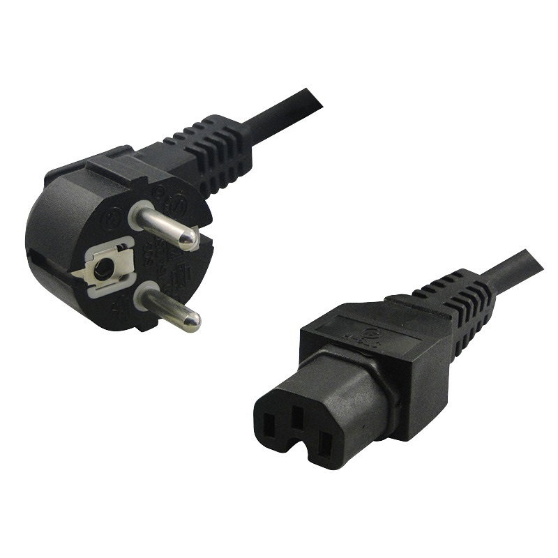 Logilink CP105 Tápkábel, CEE 7/7 (90 ) az IEC C15 szerint, fekete, 2 m