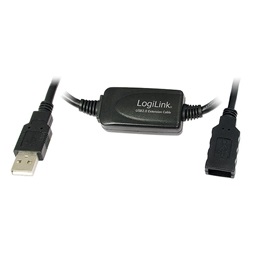 LogiLink UA0143 10m USB 2.0 fekete hosszabbító kábel