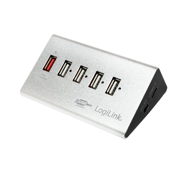 LogiLink UA0224 USB2.0 4 portos HUB + 1x Fast Charging Port