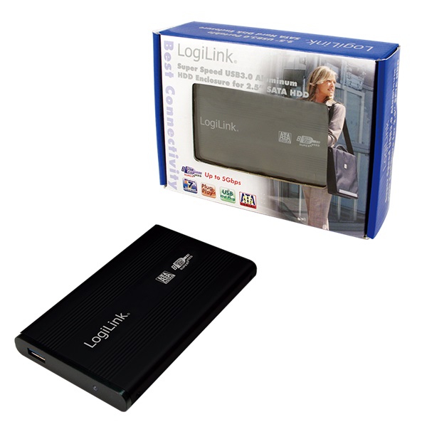 LogiLink UA0106 Szuper sebességű USB 3.0-ás alumínum HDD ház 2.5”-os SATA HDD-hez