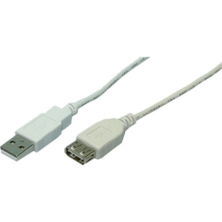 Logilink CU0011 USB 2.0 A - USB 2.0 A M/F adatkábel hosszabbító 3m szürke