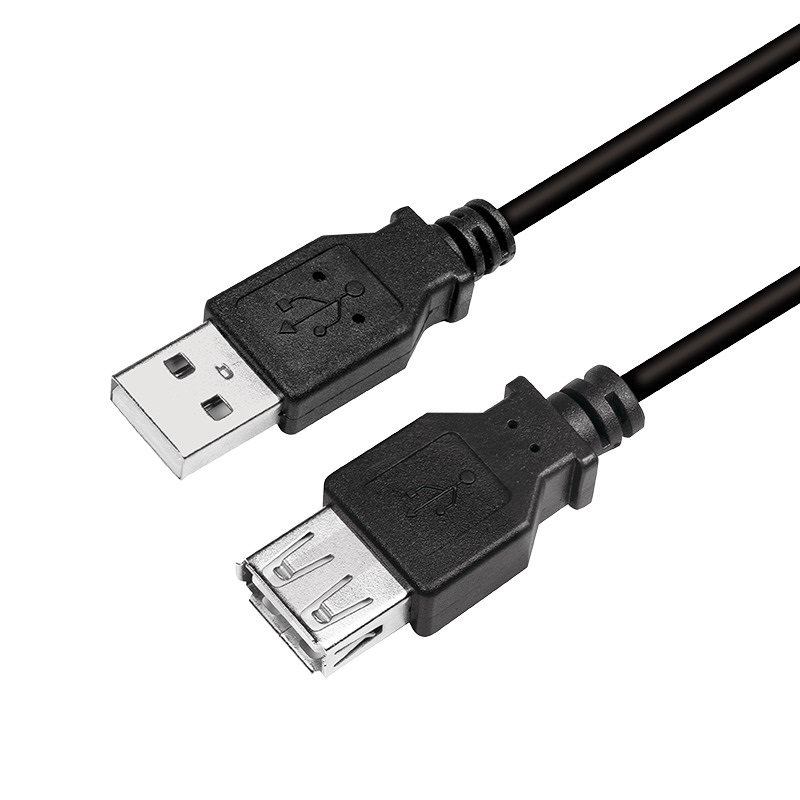 Logilink CU0010B USB 2.0 kábel, USB-A/M - USB-A/F, fekete, 2 m