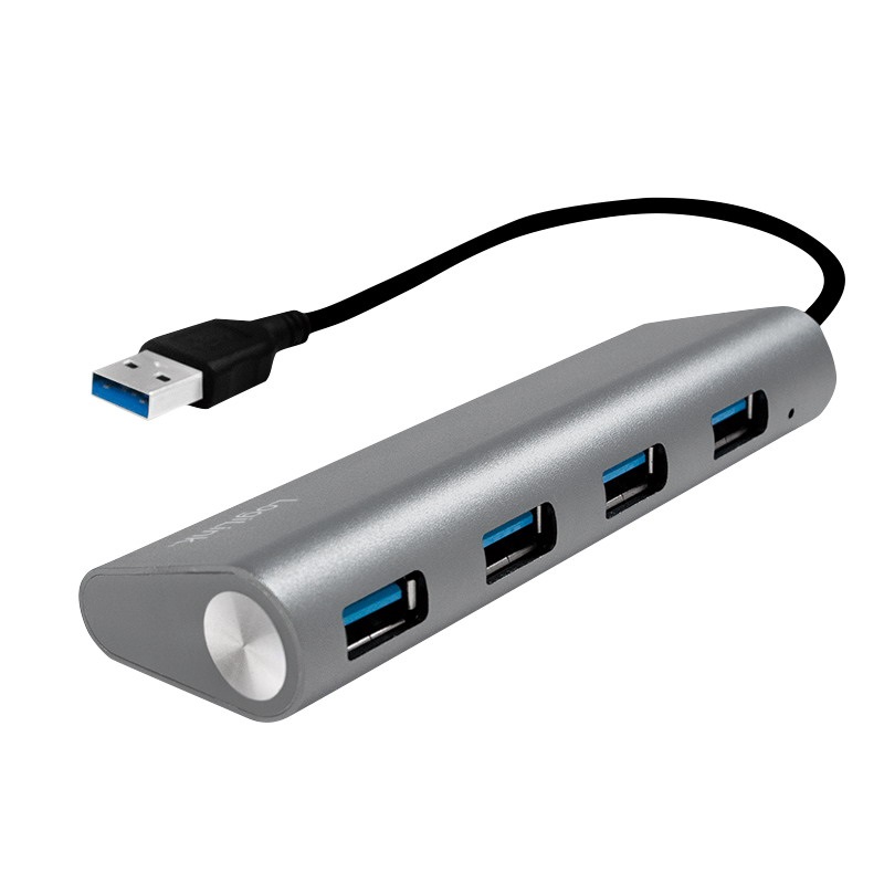 Logilink UA0307 USB 3.0, 4 portos hub, alumínium házzal