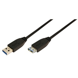 Logilink CU0041 USB 3.0 Hosszabbító kábel A típus>A típus, fekete 1m
