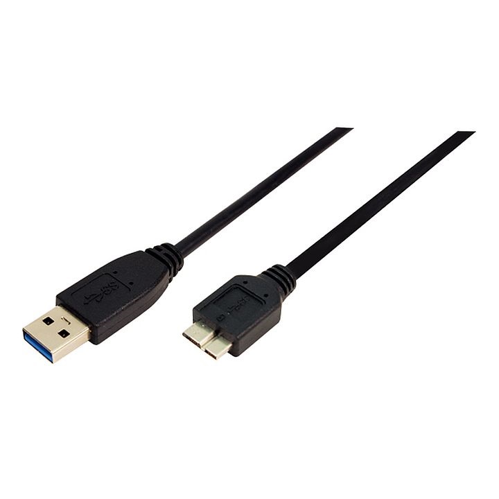 Logilink CU0028 USB 3.0 csatlakozó kábel A->B Micro 2x male 3.00 méter