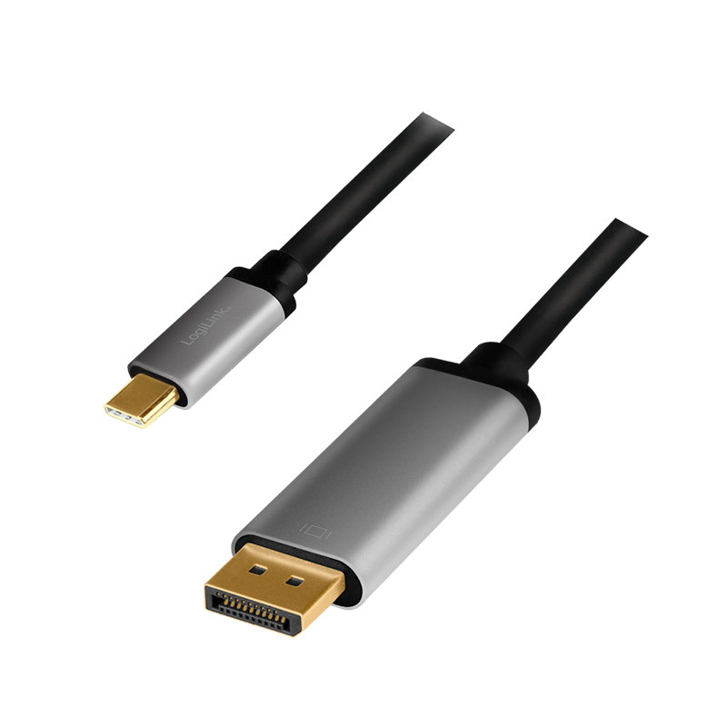 Logilink CUA0100 USB 3.2 Gen1 Type-C kábel, C/M-DP/M, 4K, alu, 1,8 m
