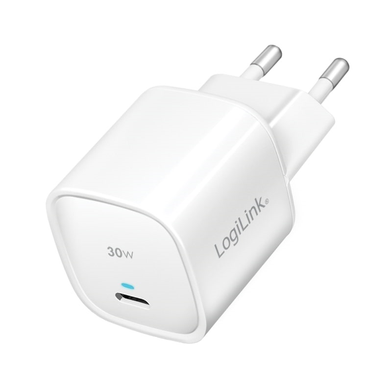 Logilink PA0279 USB tápcsatlakozó adapter, 1x USB-C port (PD), GaN-technológia, 30 W