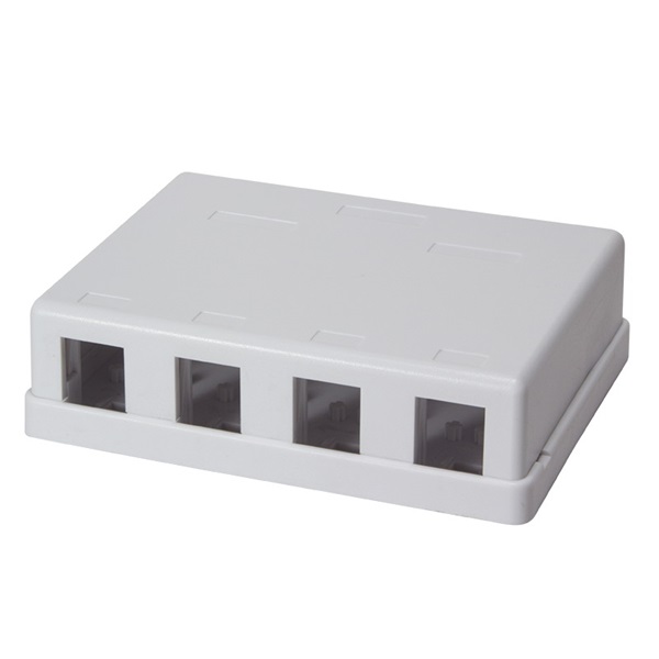 Logilink NK4034 Üres doboz 4 Keystone modulhoz, felületre szerelhető, fehér