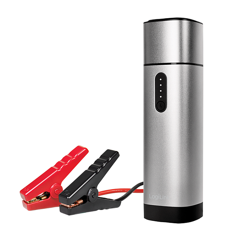 Logilink PA0266 10000 mAh, 2x USB-A, autóindító szürke power bank