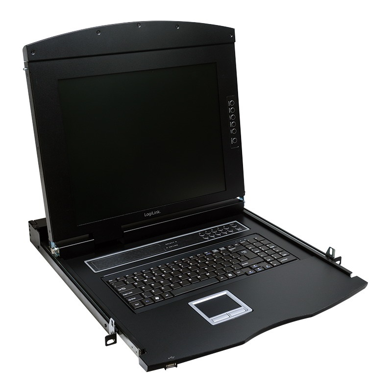 Logilink LC702US 19" LCD KVM-konzol 17" TFT panellel és billentyűzettel (USA)