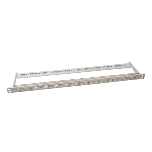 Logilink NK4039 19" Patch panel 24 Keystone jack csatlakozóhoz, 0,5U, szürke