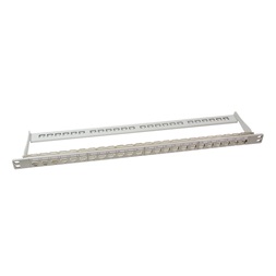 Logilink NK4039 19" Patch panel 24 Keystone jack csatlakozóhoz, 0,5U, szürke