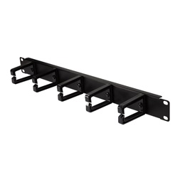 Logilink OR104B 19" kábelrendező 1U, műanyag konzolokkal, fekete