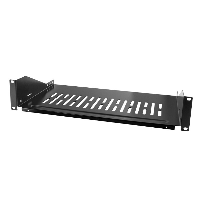 Logilink SF2C35B 19" konzolos polc, elülső csavaros rögzítés, fekete