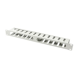 Logilink ORCC01G 19"-os kábelcsatorna/rendező, fedett, 1U, szürke
