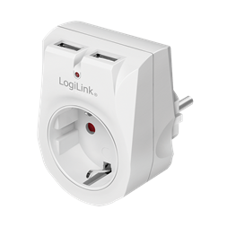 Logilink PA0246 Aljzatadapter, 1x CEE 7/3 + 2x USB-A