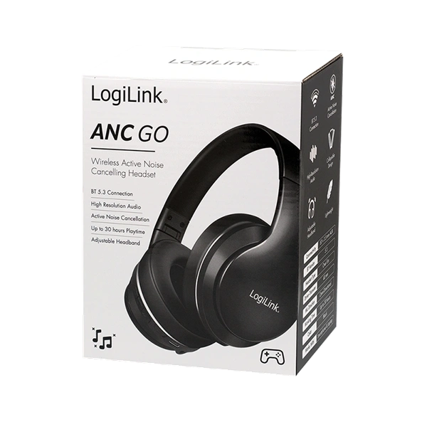 Logilink BT0053 Bluetooth aktív zajszűrős fejhallgató