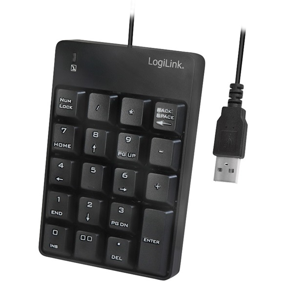 Logilink ID0184 Billentyűzet USB csatlakozással, 19 gomb