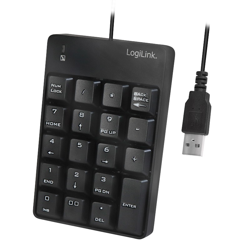 Logilink ID0184 Billentyűzet USB csatlakozással, 19 gomb