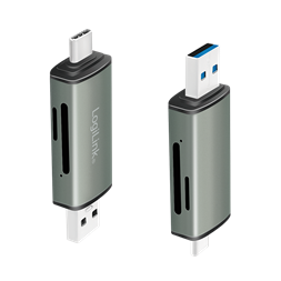 Logilink CR0043 USB 3.2 Gen1 kártyaolvasó, SD és microSD kártyához, alumínium ház