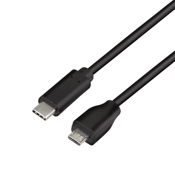Logilink CU0196 USB-C  adat és töltőkábel USB-C  apa és Micro USB apa között 0,5 m