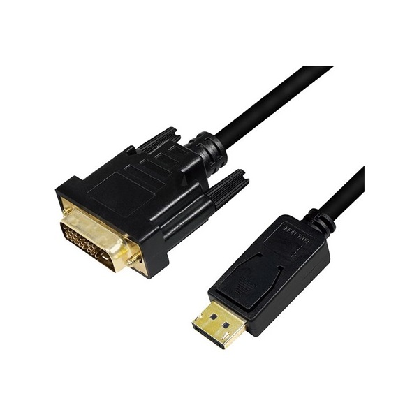 Logilink CV0131 DisplayPort kábel, DP/M   DVI/M, 1080p, fekete, 2 m