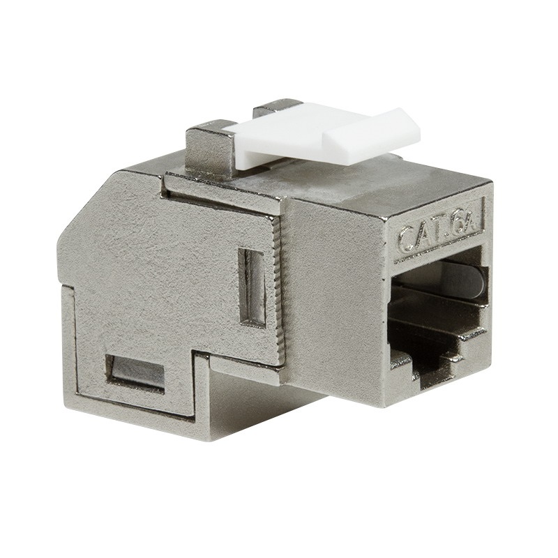 Logilink NK4025 Cat.6A Keystone Inline csatlakozó, STP, 90 -ban hajlított, fém