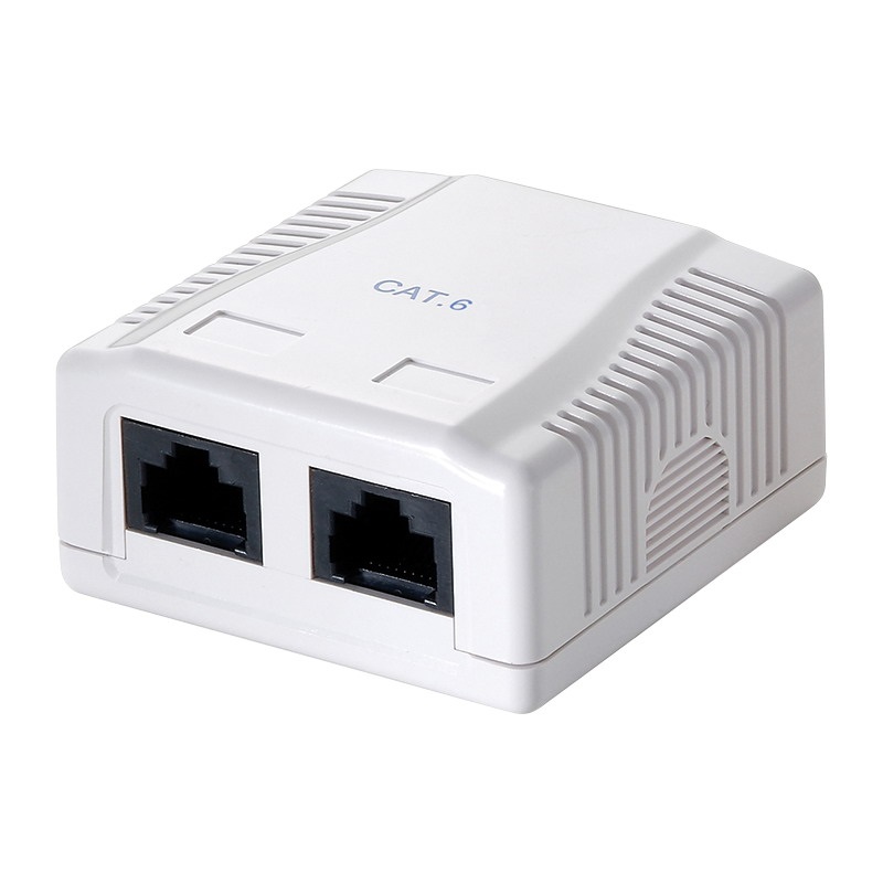Logilink NP0072 Cat.6 aljzat 2 x RJ45, fehér
