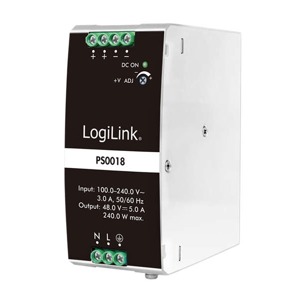 Logilink PS0018 DIN-sínes tápegység 240 W / 48 V