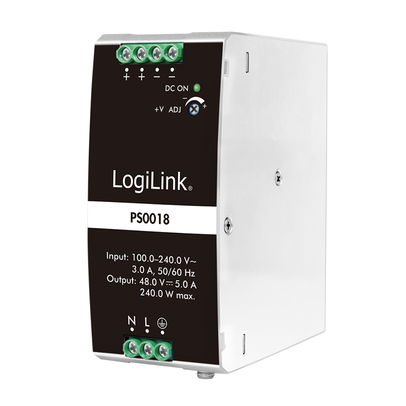 Logilink PS0018 DIN-sínes tápegység 240 W / 48 V
