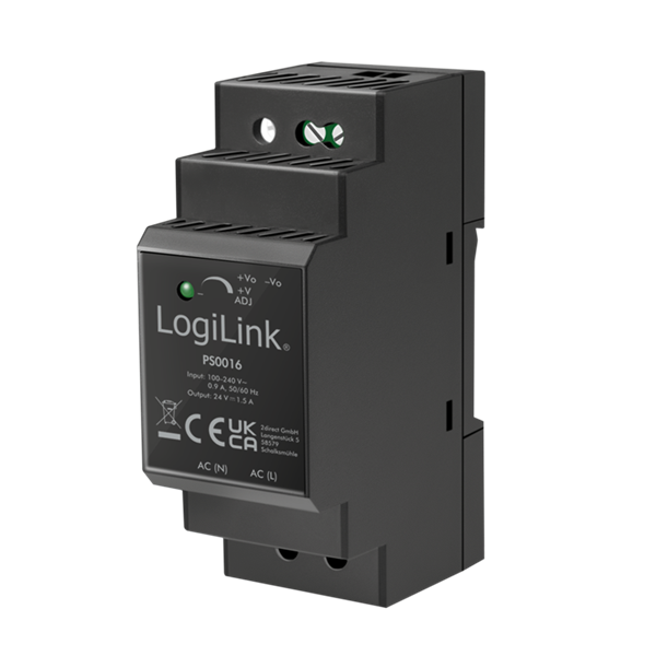 Logilink PS0016 DIN-sínes tápegység 36 W / 24 V