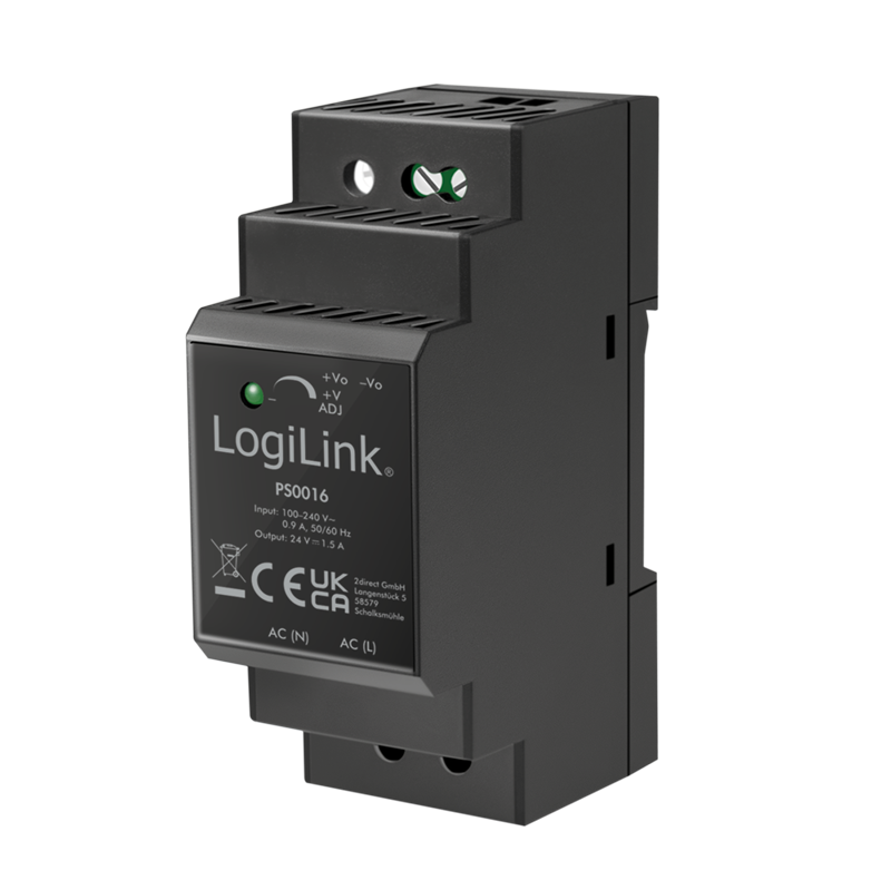 Logilink PS0016 DIN-sínes tápegység 36 W / 24 V