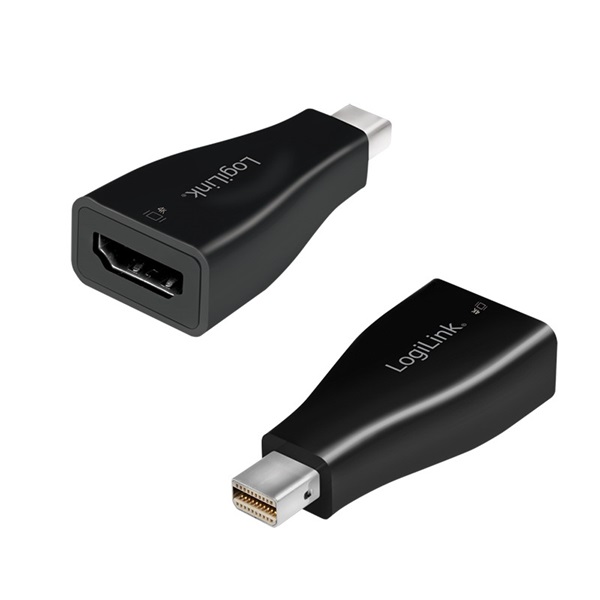 Logilink CV0144 DisplayPort adapter, Mini-DP/M HDMI-A-hoz, 4K/30 Hz, fekete